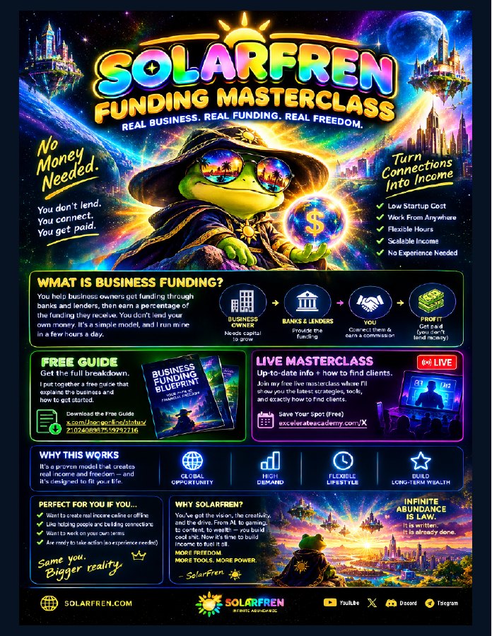 Cover of the SolarFren Funding Masterclass PDF